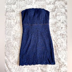 Diane Von Furstenberg DVF Women’s 6 Small Sheath Lacey Dress Tube Strapless